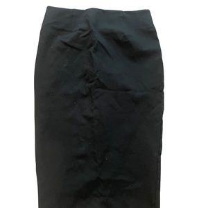 Prologue Solid Black Professional Midi Skirt